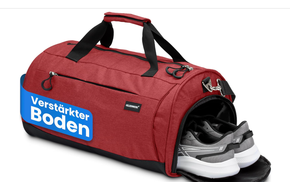 HELDENWERK Sac de sport - Sac de sport avec pochette pour chaussures et pochette étanche pour vêtements mouillés - Sac de sport et de voyage pour femmes et hommes - Sac de sport, de voyage et de week-end - 50L - Rose