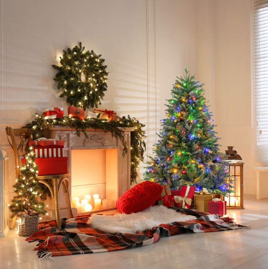 Coast Artificial Christmas tree with LED lights 150 cm - Green - Ø100 cm - 250 LED - 11 Modes d'éclairage