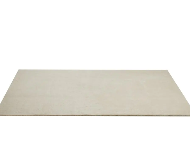 tectake Tapis Soft Zone - poils courts - extra doux - beige - 200 × 290 cm