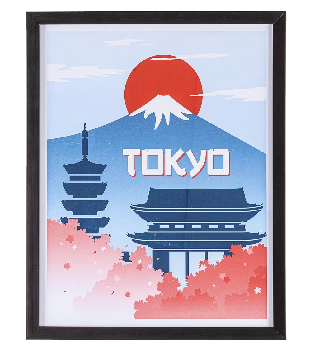 Bizzotto Poster Proof 123 dans un cadre - noir - 40x50 cm