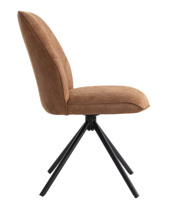 Criks Design Nova Swivel Dining Chair - Lot de 2 - Cognac - 54 x 64 x 87 cm