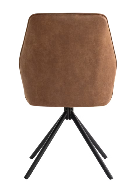 Criks Design Nova Swivel Dining Chair - Lot de 2 - Cognac - 54 x 64 x 87 cm
