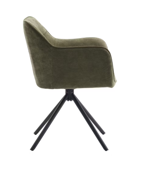 Criks Design Preston chaise de salle à manger pivotante 2 pièces - vert - 80,5 x 58 x 59 cm