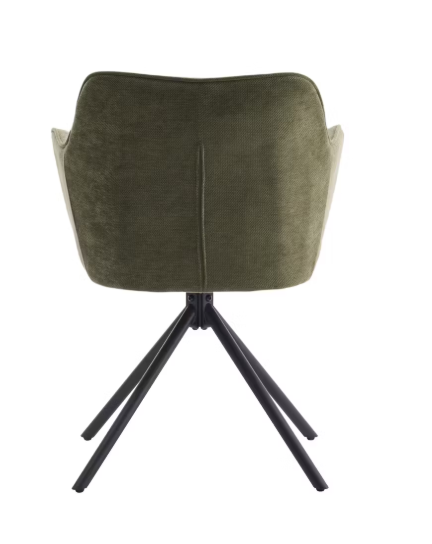 Criks Design Preston chaise de salle à manger pivotante 2 pièces - vert - 80,5 x 58 x 59 cm