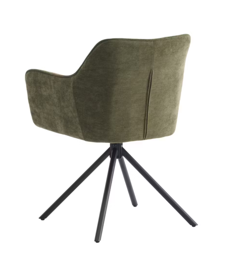 Criks Design Preston chaise de salle à manger pivotante 2 pièces - vert - 80,5 x 58 x 59 cm