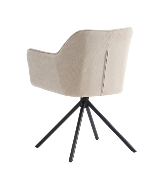 Criks Design Preston Swivel Dining Chair 2-pack - Beige - 180° rotatif - 80,5 x 58 x 59 cm