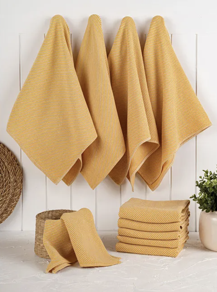 Set d'essuie-tout 10 pièces - 43 x 76 cm - Mustard - Doux et extra-absorbant