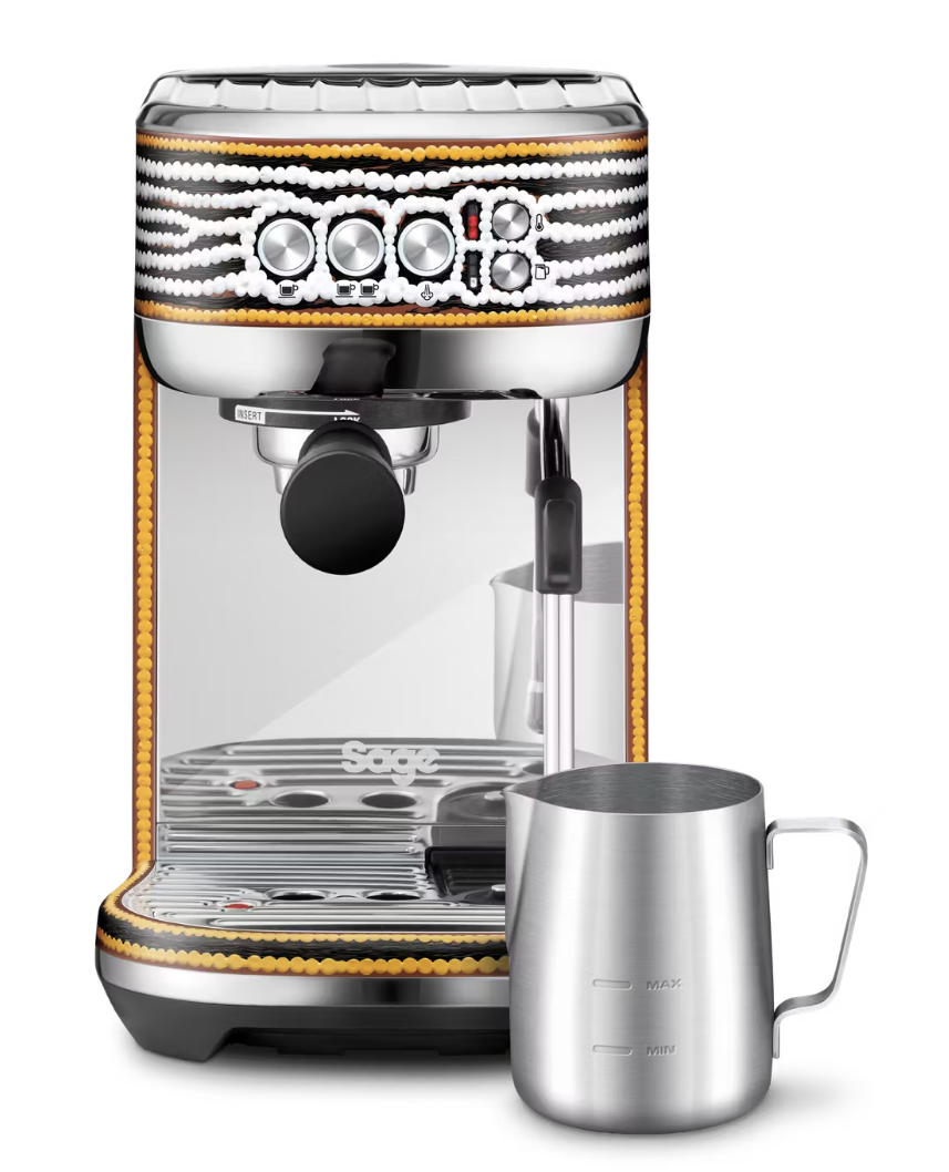 Sage - Machine à espresso semi-automatique - réservoir d'eau de 1,9 l et moussoir à lait automatique - 3 secondes de chauffe et pré-infusion - pour la qualité Barista à la maison - Tingari en acier inoxydable