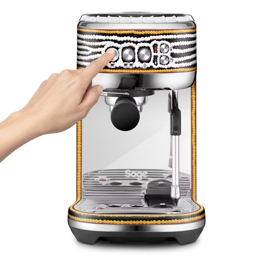 Sage - Machine à espresso semi-automatique - réservoir d'eau de 1,9 l et moussoir à lait automatique - 3 secondes de chauffe et pré-infusion - pour la qualité Barista à la maison - Tingari en acier inoxydable