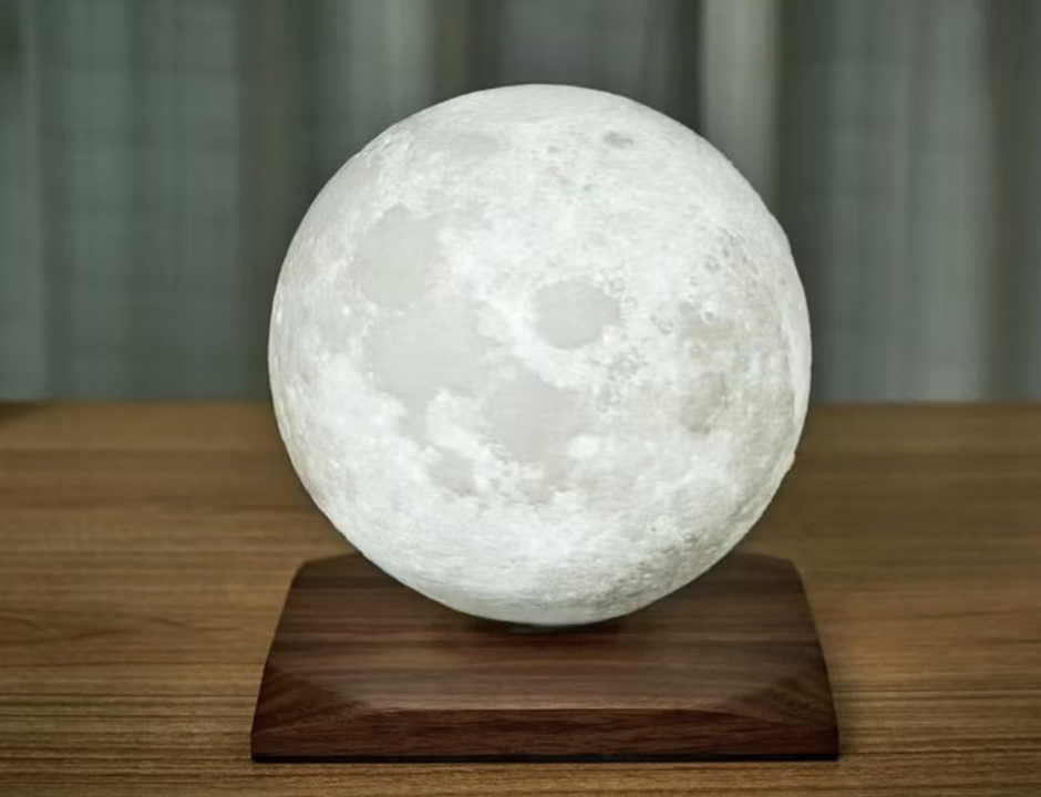 Gingko Design Smart Luna Spin Lamp Large - lampe lune flottante - Ø18 x 20 cm