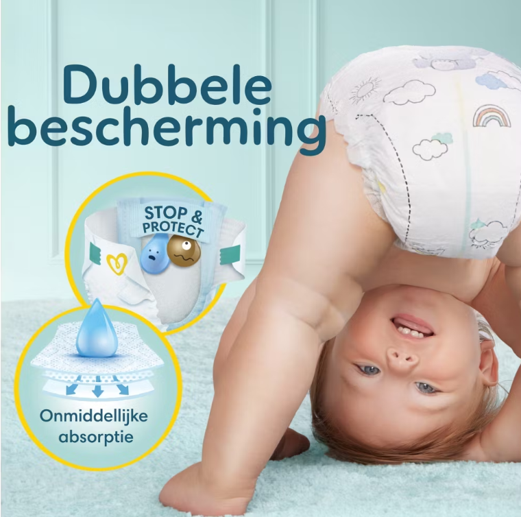 Couches Pampers Premium Protection Taille 3 - 96 pièces - 6-10 kg - blanches