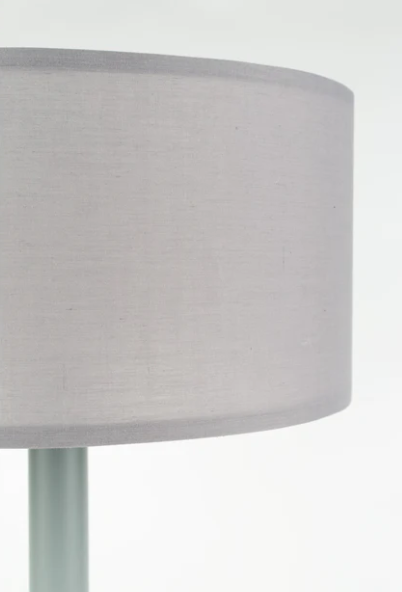 Zuiver Shelby Lampe à poser - Gris - 48 x 36 cm - Design minimaliste avec abat-jour en tissu