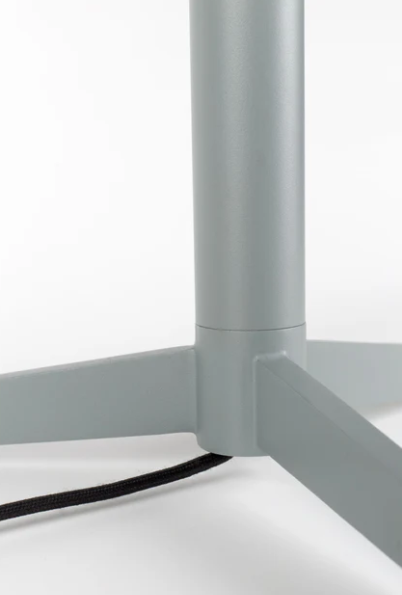 Zuiver Shelby Lampe à poser - Gris - 48 x 36 cm - Design minimaliste avec abat-jour en tissu