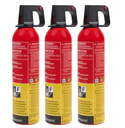 Smartwares Set d'extincteurs 3x 0.75 L - 5A & 5F - Sans PFAS - Sans fluor