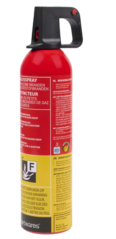 Smartwares Set d'extincteurs 3x 0.75 L - 5A & 5F - Sans PFAS - Sans fluor