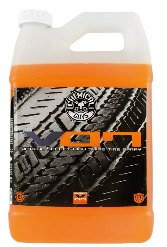 Chemical Guys Hybrid V7 Tire Shine - Traitement des pneus et du plastique - 3,785 litres - Noir profond, finition brillante