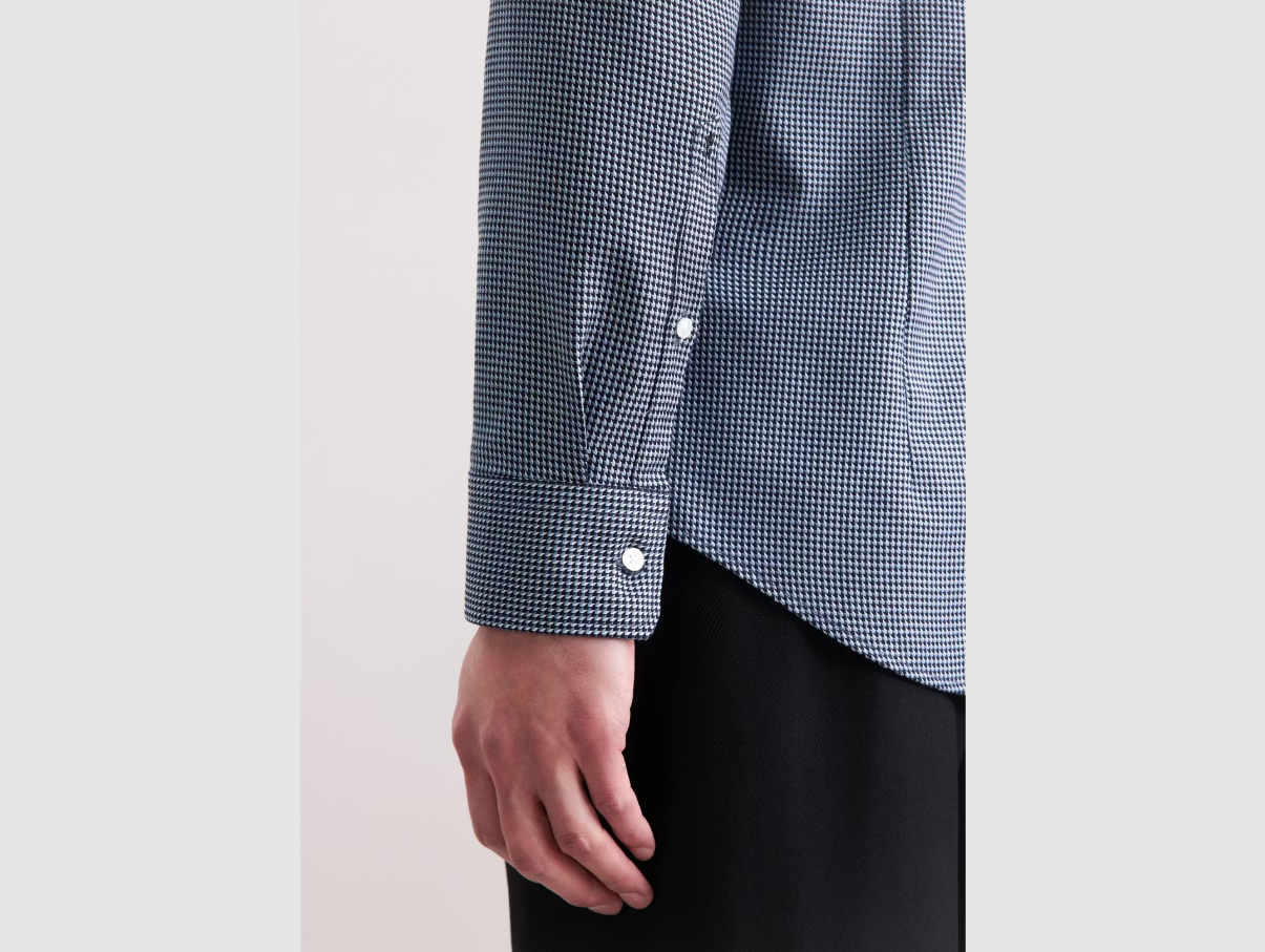 Seidensticker - Spread Kent Business Shirt - Slim Fit & Non-Iron - Navy - Size 39