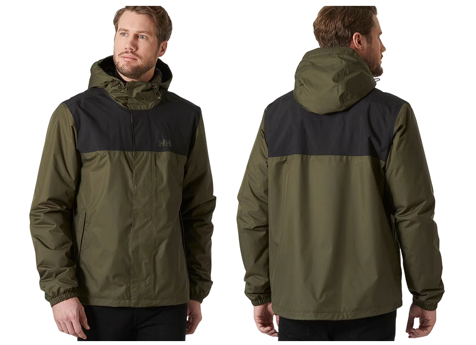 Helly Hansen - Vancouver Fleece Lined Jacket - Taille XXL & Helly Tech Protection - Imperméable et coupe-vent - Pour hommes - Utility Green Polyester