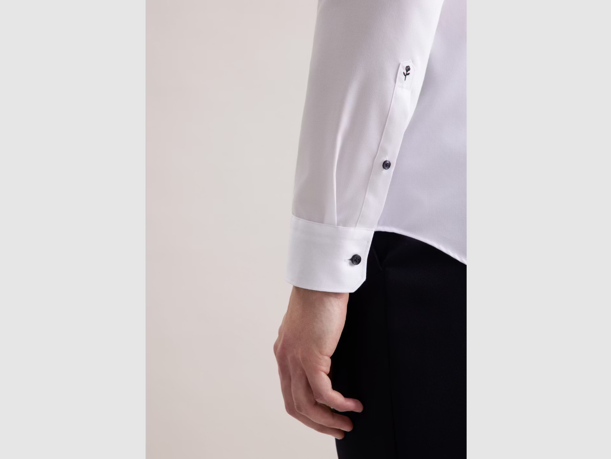 Seidensticker - New Kent Business Shirt - Slim Fit & Iron Free - White - Size 43