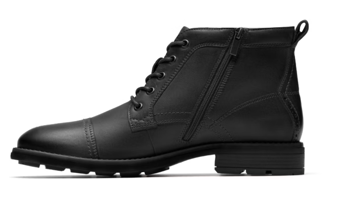 Clarks Emmet Zip Boots - Hommes - Noir - Taille 46 - Bottes en cuir avec fermeture éclair et lacets