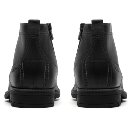Clarks Emmet Zip Boots - Hommes - Noir - Taille 46 - Bottes en cuir avec fermeture éclair et lacets