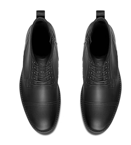 Clarks Emmet Zip Boots - Hommes - Noir - Taille 46 - Bottes en cuir avec fermeture éclair et lacets