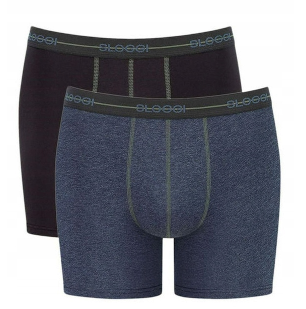 Pantalon homme Sloggi Start Short C2P - 2 pièces - taille L - marine et noir