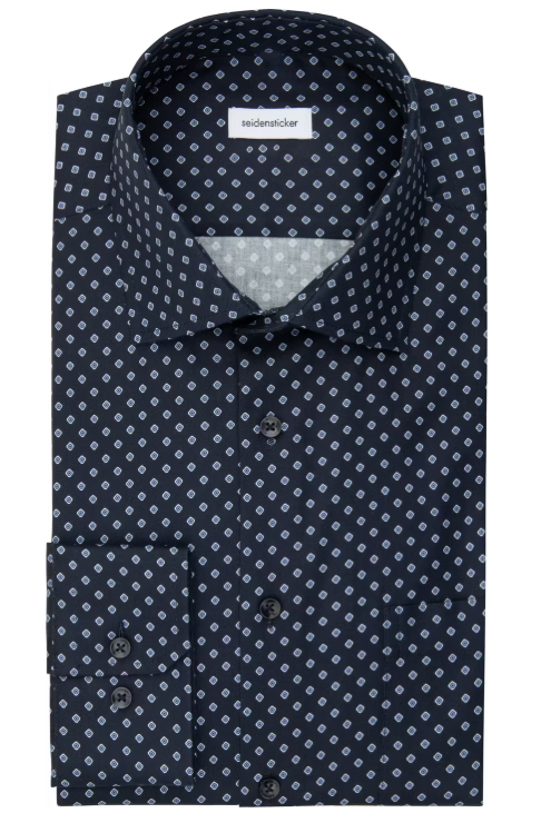 Seidensticker Kent Business Shirt Regular Fit - Taille 39 - Manches extra longues SLV7 - Bleu marine