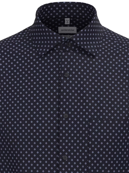 Seidensticker Kent Business Shirt Regular Fit - Taille 39 - Manches extra longues SLV7 - Bleu marine
