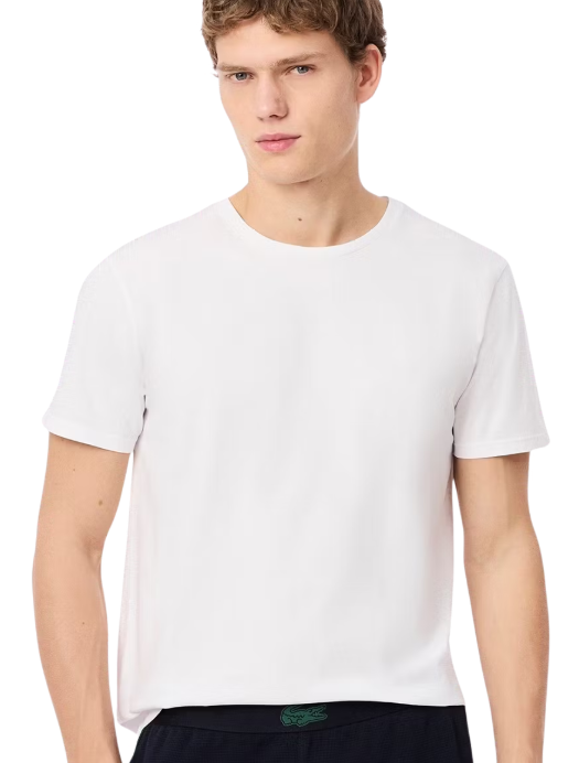 Lacoste 3x T-Shirts basiques pour hommes - Jersey de coton doux - Taille XL - Blanc, Argent et Chine Noir