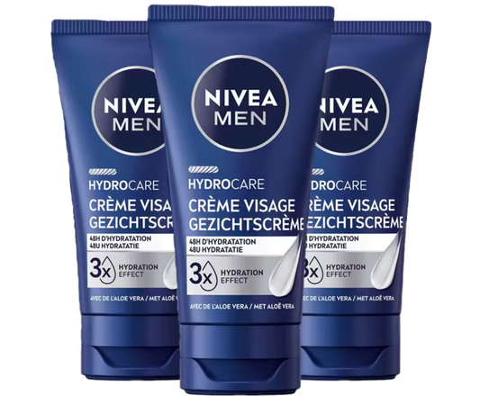 Nivea Men Protect & Care Face Cream - 3 x 75 ml