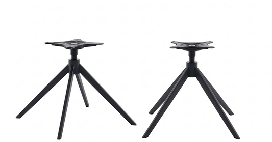 Criks Design - Base pour chaise de salle à manger - 2 pièces et rotative à 360° - équipée d'un mécanisme d'inversion automatique - pour montage sous les sièges Mandy - Métal noir