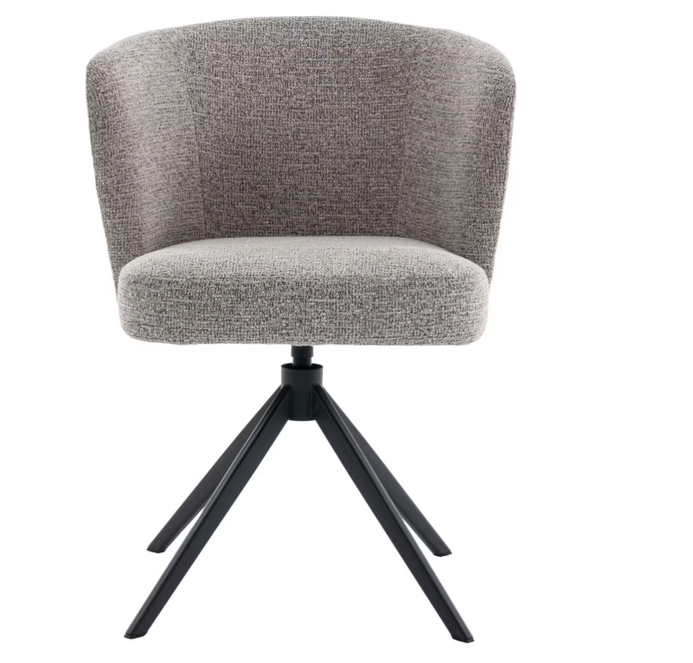 Criks Design - Base pour chaise de salle à manger - 2 pièces et rotative à 360° - équipée d'un mécanisme d'inversion automatique - pour montage sous les sièges Mandy - Métal noir