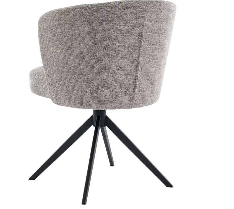 Criks Design - Base pour chaise de salle à manger - 2 pièces et rotative à 360° - équipée d'un mécanisme d'inversion automatique - pour montage sous les sièges Mandy - Métal noir