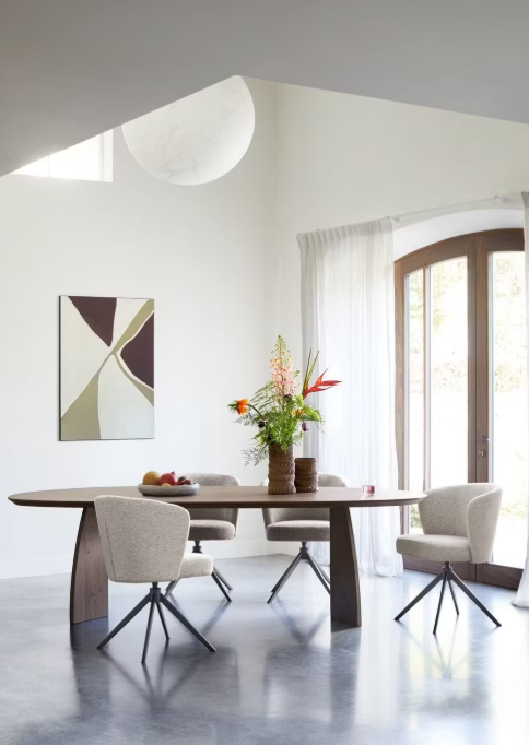 Criks Design - Base pour chaise de salle à manger - 2 pièces et rotative à 360° - équipée d'un mécanisme d'inversion automatique - pour montage sous les sièges Mandy - Métal noir