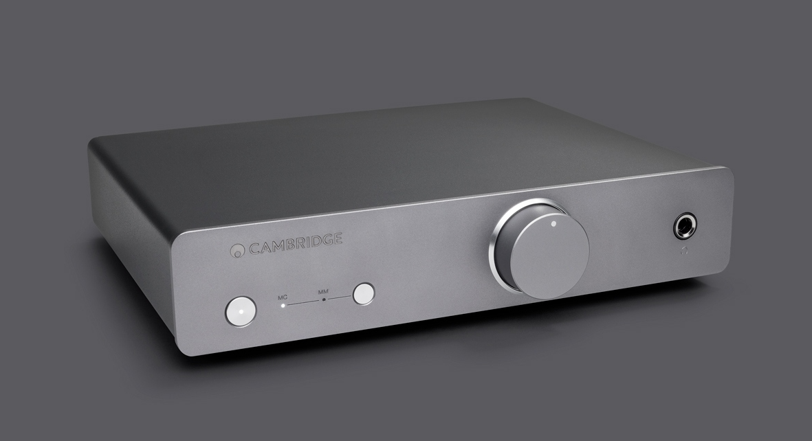 Cambridge Audio Duo Préamplificateur phono MM/MC - amplificateur de casque intégré - gris lunaire - 215 × 47 × 159 mm