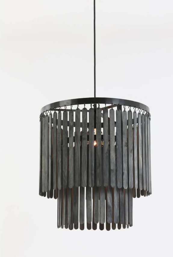 Light & Living GULARO Lampe pendante Ø45x43 cm - Bois et métal - Luminaire d'ambiance rurale