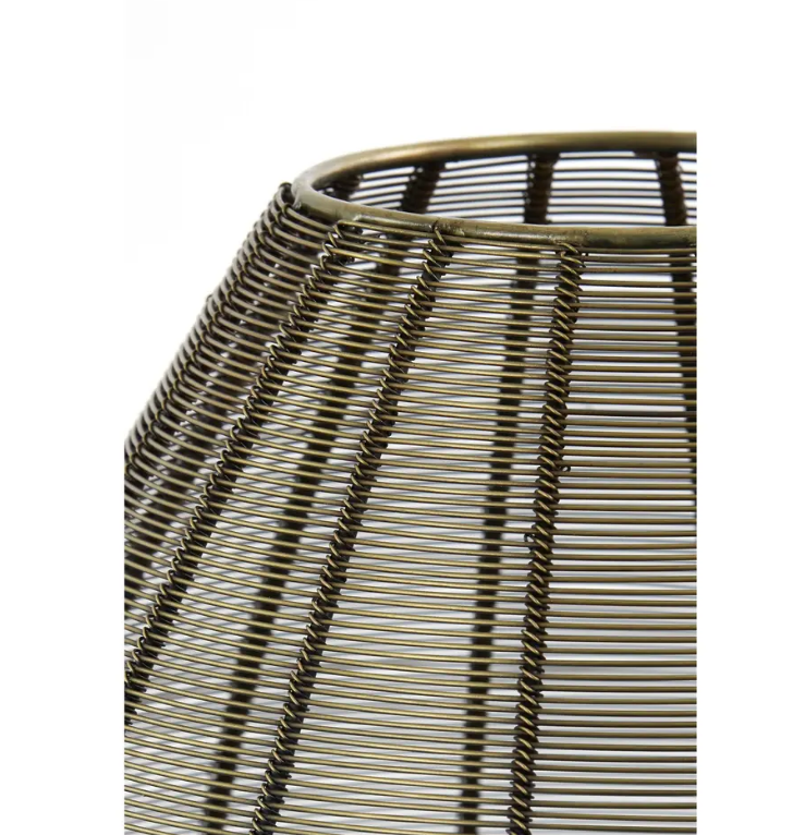 Light & Living Lampe à poser SUNEKO Ø35 cm - Bronze antique - Métal tissé - Moderne et robuste - E27