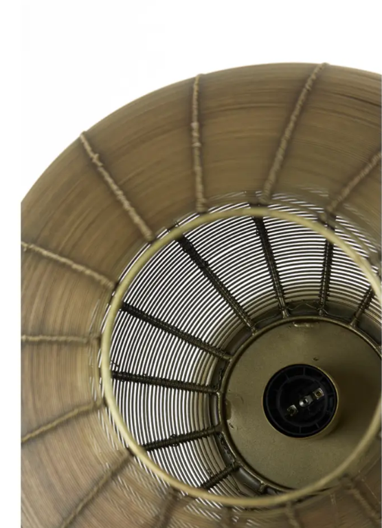 Light & Living Lampe à poser SUNEKO Ø35 cm - Bronze antique - Métal tissé - Moderne et robuste - E27