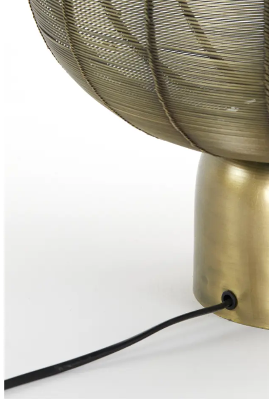 Light & Living Lampe à poser SUNEKO Ø35 cm - Bronze antique - Métal tissé - Moderne et robuste - E27