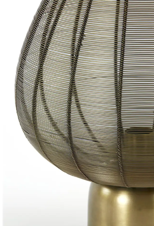 Light & Living Lampe à poser SUNEKO Ø35 cm - Bronze antique - Métal tissé - Moderne et robuste - E27