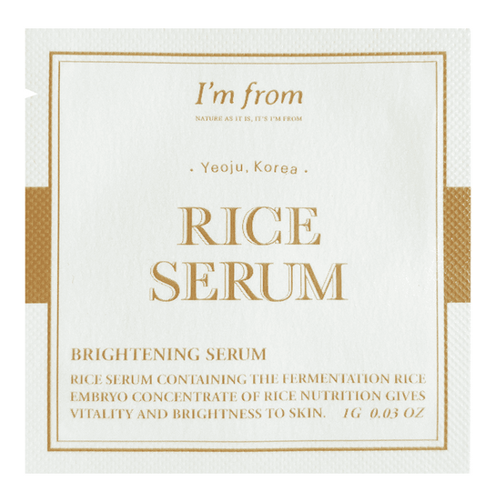 Je viens de Rice Serum - Brightening Facial Serum with 73% Fermented Rice Extract - 1 g Trial Sample