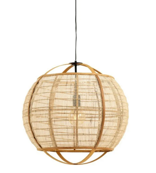 Light & Living REEVA Lampe suspendue Ø50,5x50 cm - Linen Beige - Rural Ambient Lighting - E27