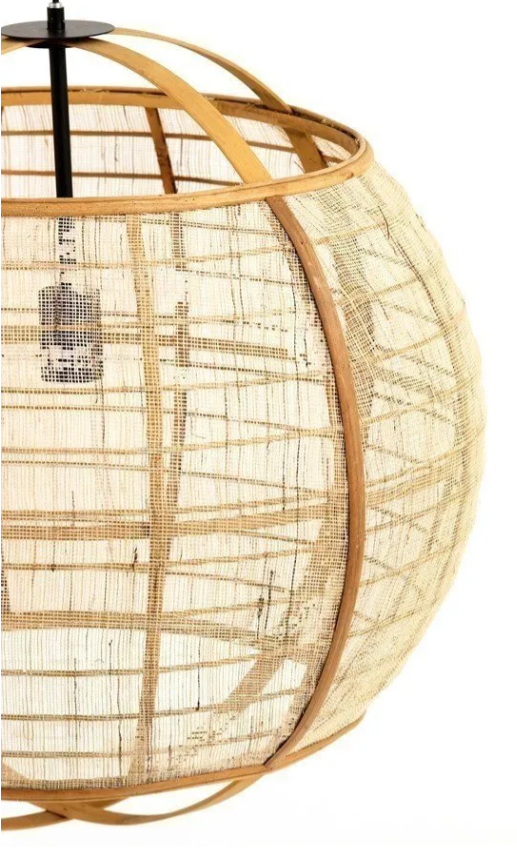 Light & Living REEVA Lampe suspendue Ø50,5x50 cm - Linen Beige - Rural Ambient Lighting - E27