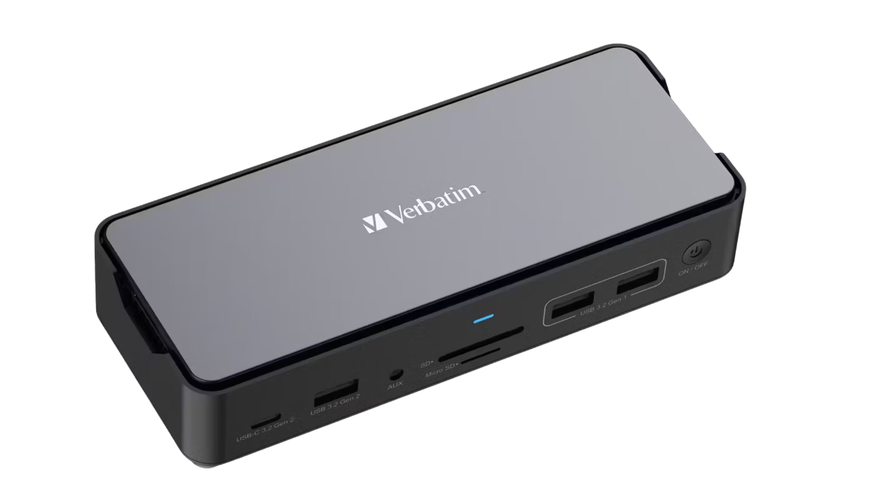 Verbatim USB-C Pro Docking Station 15 ports 256 Go SSD - 168x68.5x34 mm - gris