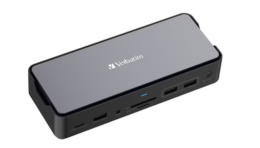 Verbatim USB-C Pro Docking Station 15 ports 256 Go SSD - 168x68.5x34 mm - gris