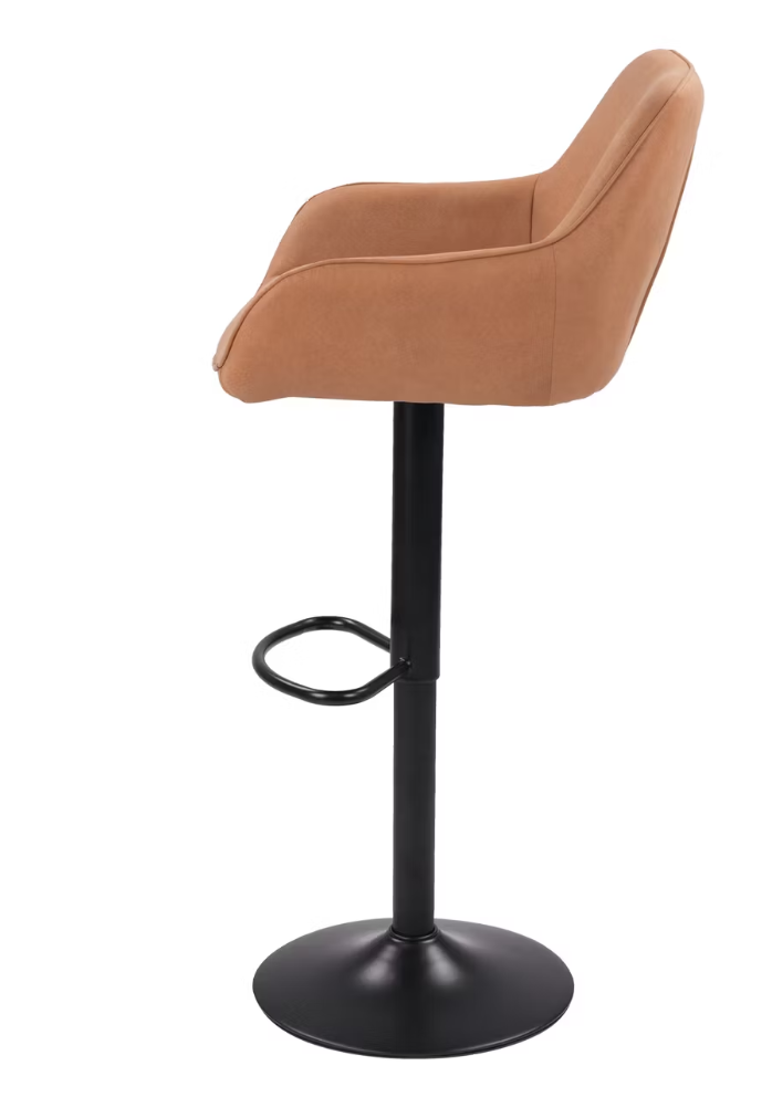 Dutchbone Tabouret de bar Oliver - Cognac - 56 x 54 x 109 cm - Lot de 2