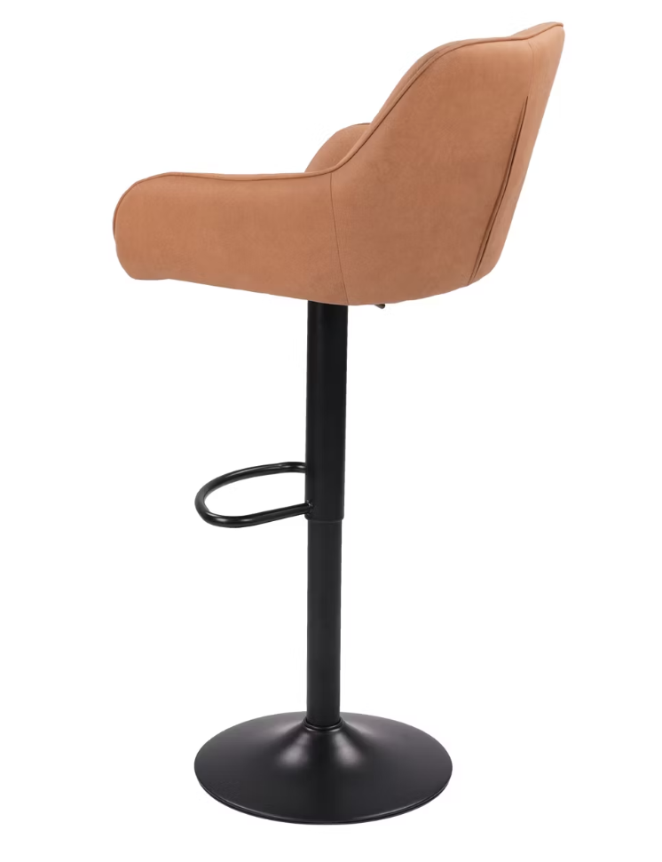 Dutchbone Tabouret de bar Oliver - Cognac - 56 x 54 x 109 cm - Lot de 2
