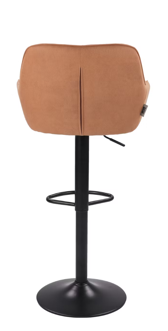 Dutchbone Tabouret de bar Oliver - Cognac - 56 x 54 x 109 cm - Lot de 2