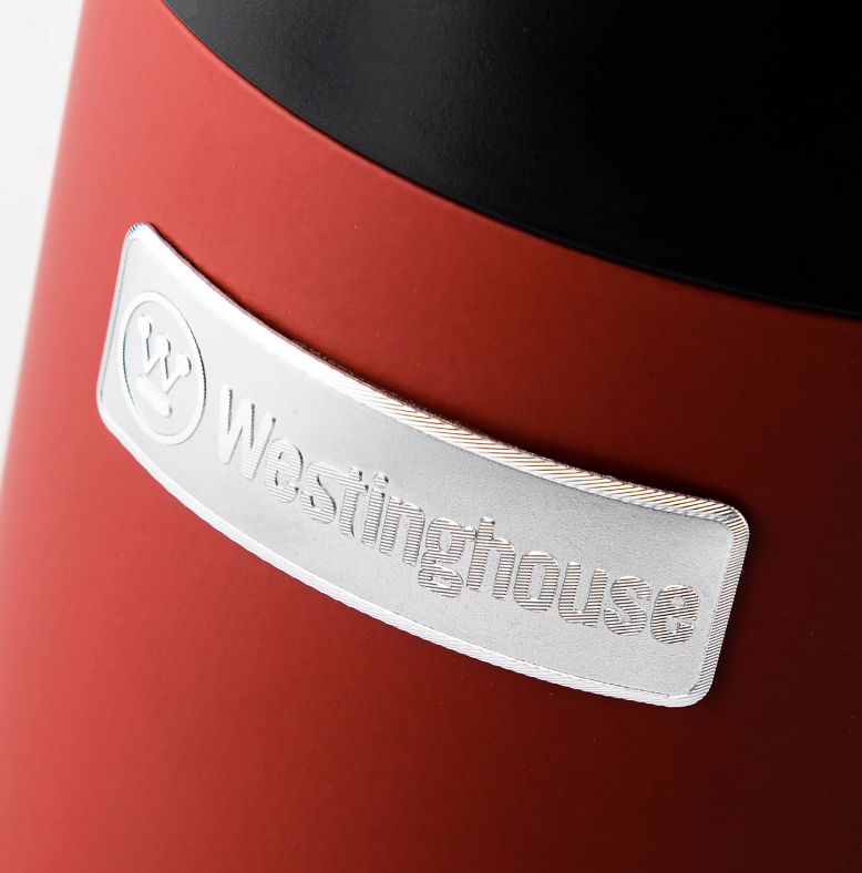 Westinghouse Retro Batteur à main 350W - Rouge - 2 fouets et 2 crochets à pâte - Avec support de rangement